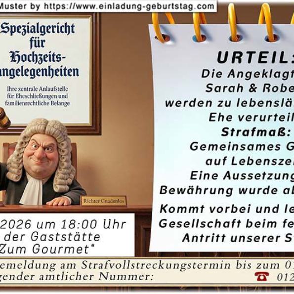 Einladungskarte Hochzeit lustig 01