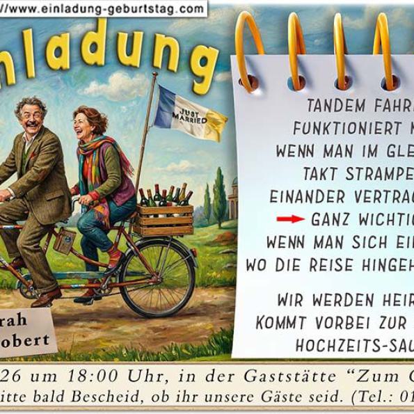 Einladungskarte Hochzeit lustig 09