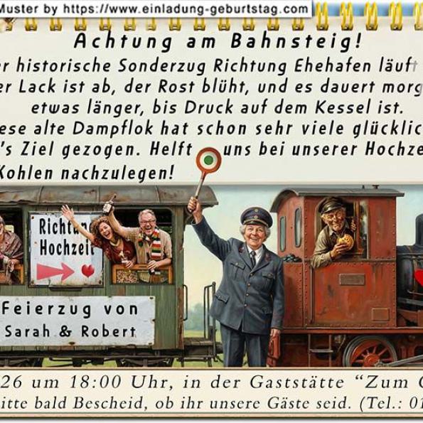 Einladungskarte Hochzeit lustig 11