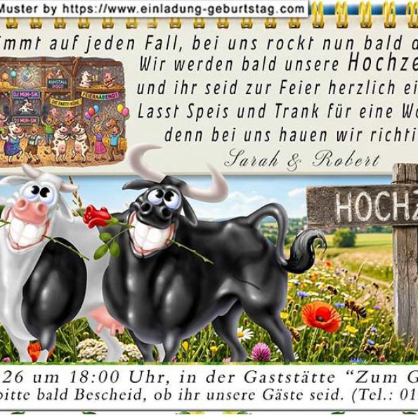 Einladungskarte Hochzeit lustig 21