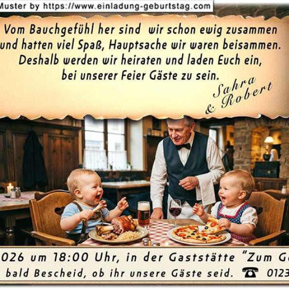 Einladungskarte Hochzeit lustig 24