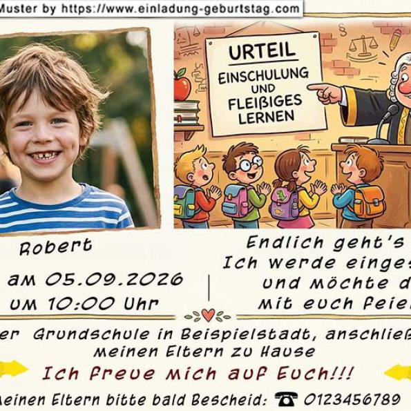Einladung Einschulung Foto 02