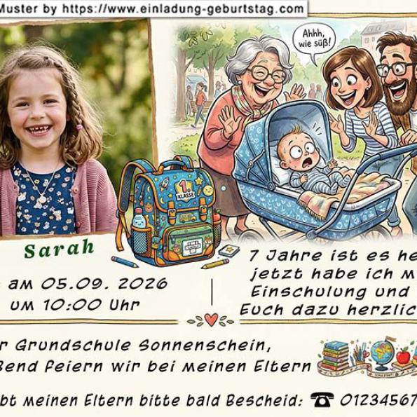 Einladung Einschulung Foto 04