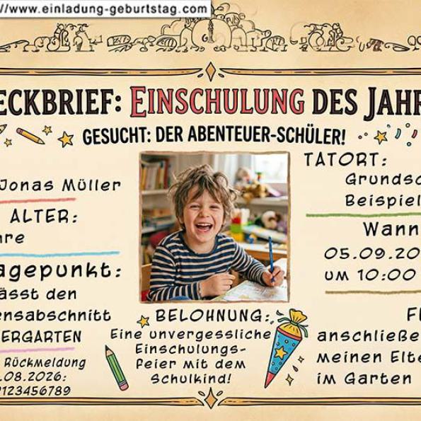 Einladung Einschulung Foto 05