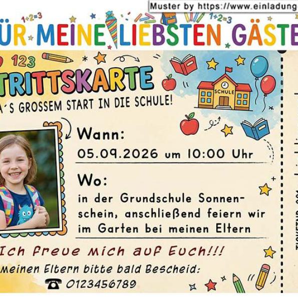 Einladung Einschulung Foto 06