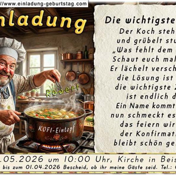 lustige Einladung Konfirmation 05