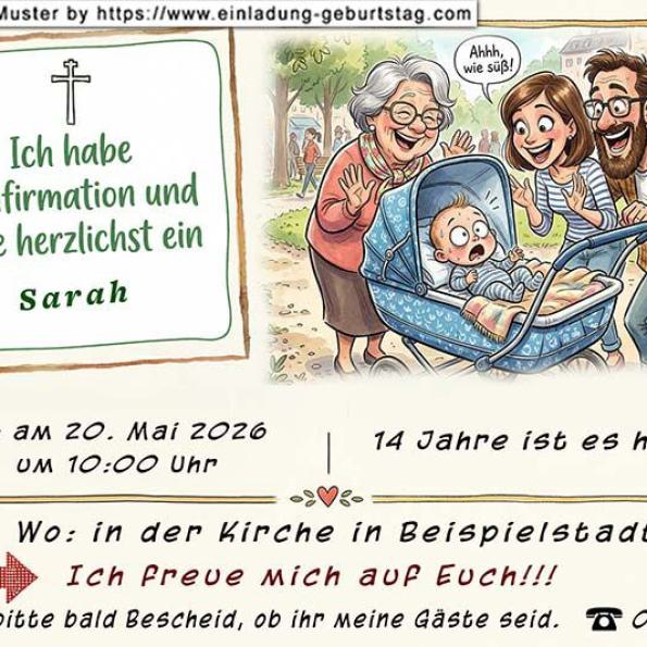 lustige Einladung Konfirmation 11