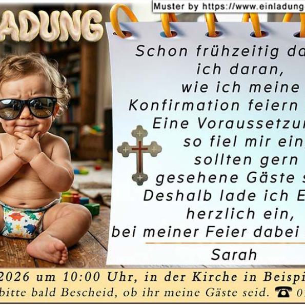 lustige Einladung Konfirmation 12