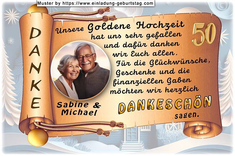 Danksagung Goldene Hochzeit 02