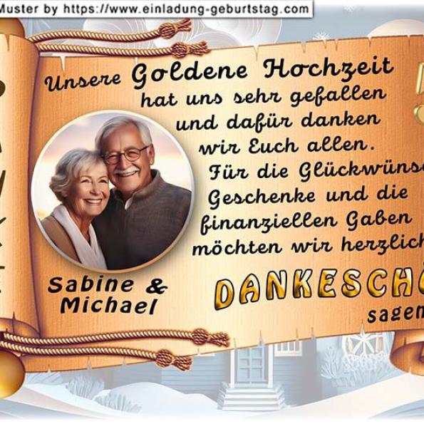 Danksagung Goldene Hochzeit 02