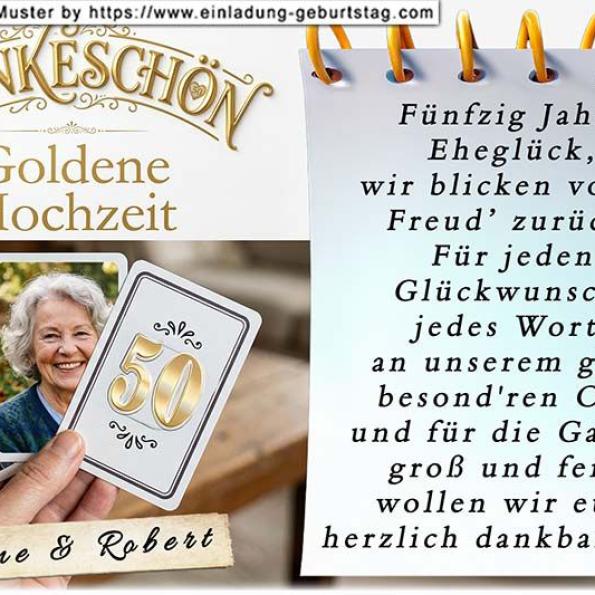 Danksagung Goldene Hochzeit 08
