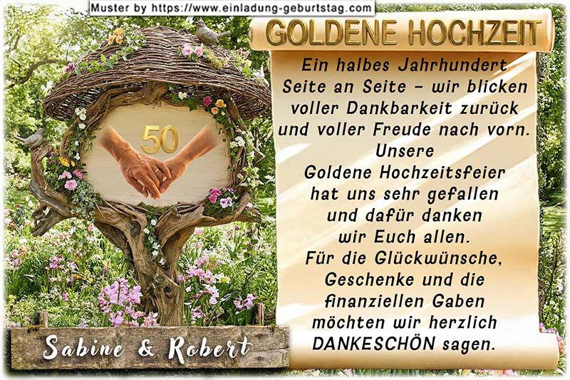 Danksagung Goldene Hochzeit 19