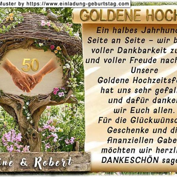 Danksagung Goldene Hochzeit 19