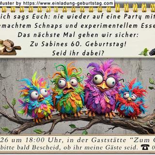 lustige Einladungskarte Geburtstag 11