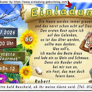 lustige Einladungskarte Geburtstag 12