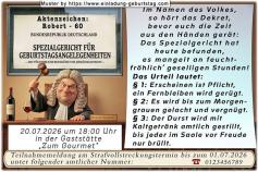 lustige Einladung Geburtstag – ein Urteil von Richter Gnadenlos – Ausrichten einer Feier