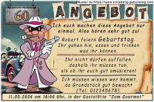 Die lustige Einladung zum Geburtstag - ein Mafioso macht ein unmissverständliches nachdrückliches Angebot, dass Ihre Gäste nicht ablehnen können.