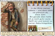 Die lustige Einladung zum Geburtstag - Wie konnte das passieren? Sie sind in der Blüte Ihres Lebens und sehen dann plötzlich diese Zahl an der Wand.