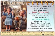 Die lustige Einladung zum Geburtstag - die Frau hat eine Idee - es wird gefeiert
