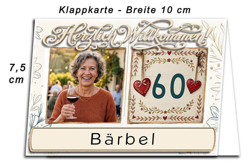 die Tischkarte als Platzkarte zum Geburtstag - Abmessungen