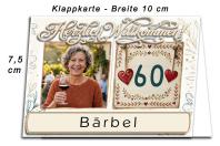 die Tischkarte als Platzkarte zum Geburtstag - Abmessungen