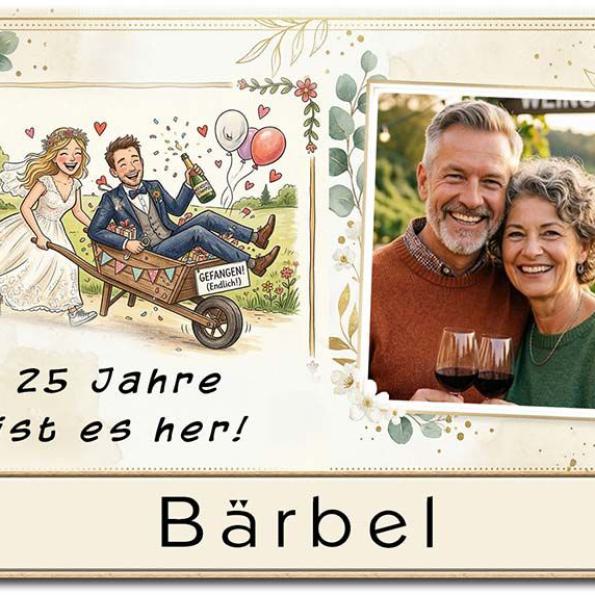 Tischkarte Silberhochzeit 02a