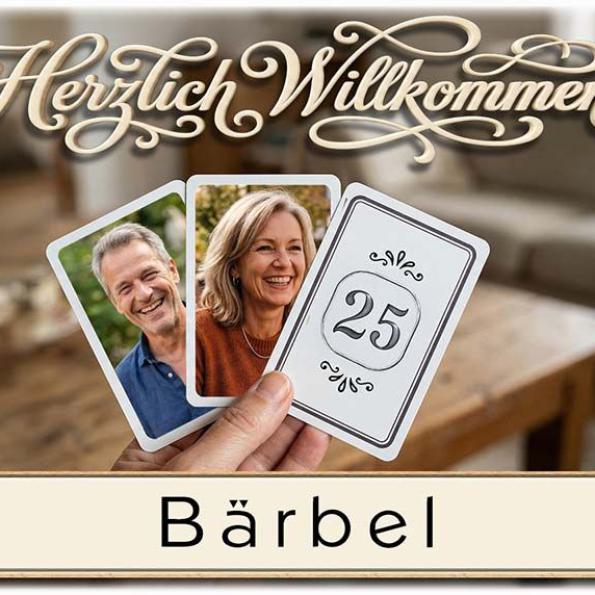 Tischkarte Silberhochzeit 03a