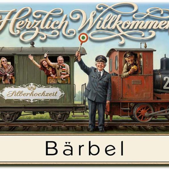 Tischkarte Silberhochzeit 07a