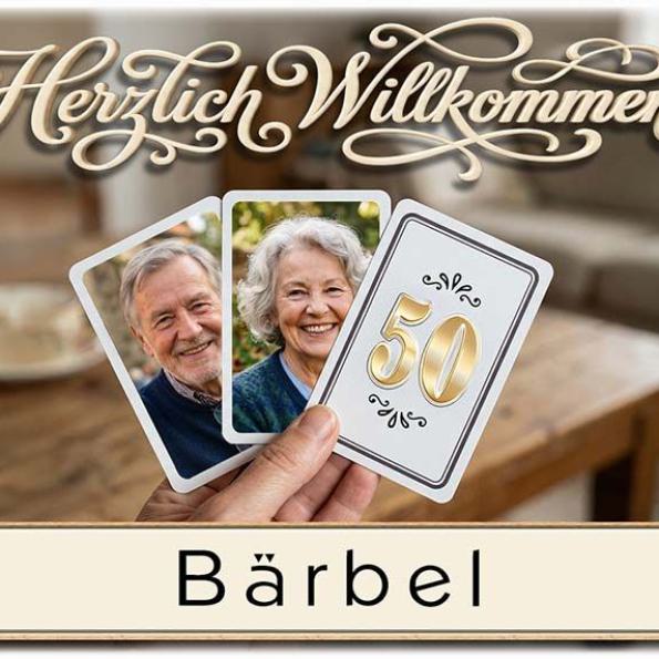 Tischkarte Goldene Hochzeit 03a