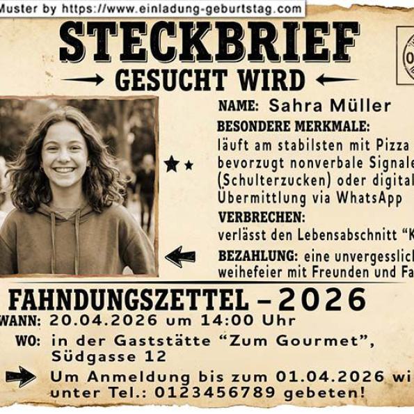Die lustige Einladungskarte zur Jugendweihe mit dem speziellen Fund