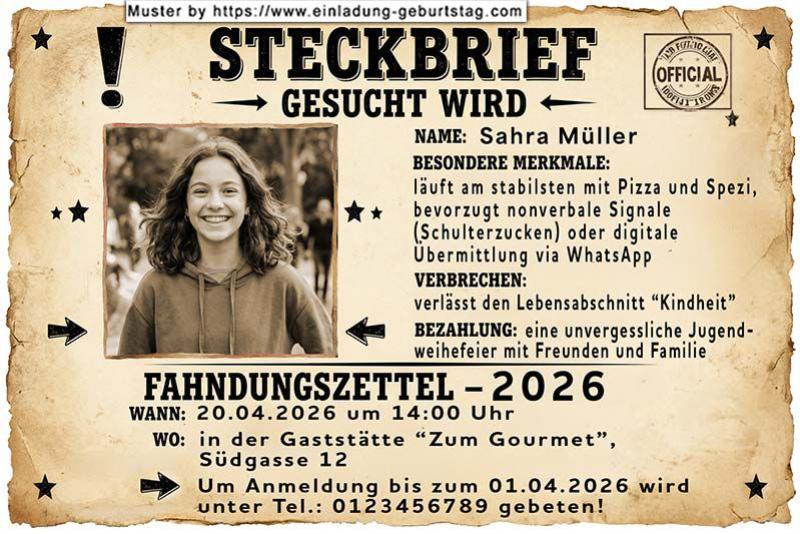 Die lustige Einladungskarte zur Jugendweihe mit dem speziellen Fund