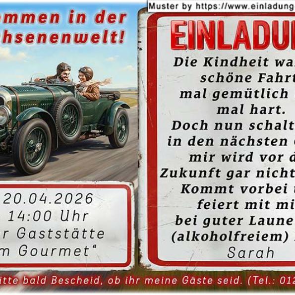 Einladung Jugendweihe lustig 08