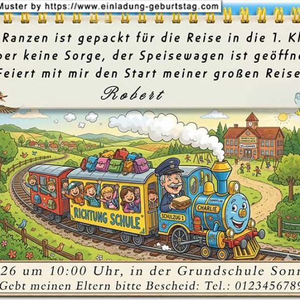 Einladung Einschulung lustig 05