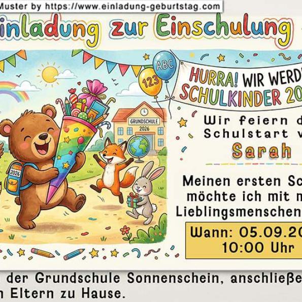 Einladung Einschulung lustig 07