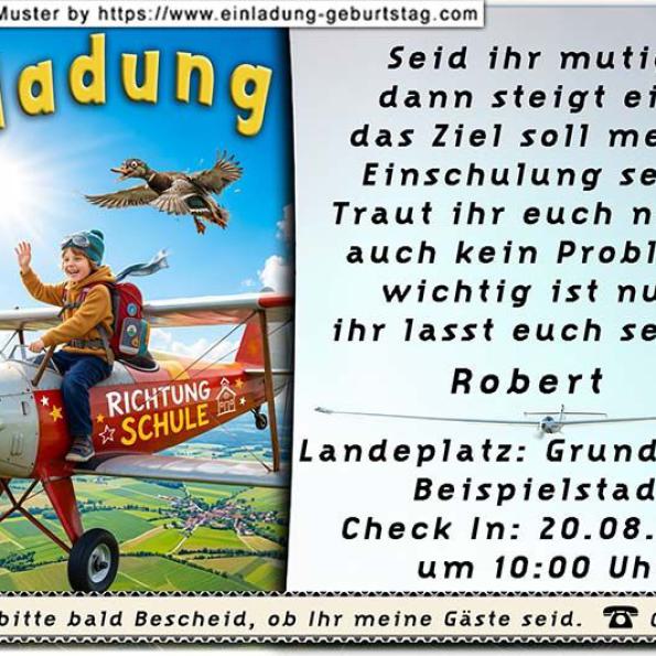 Einladung Einschulung lustig 10