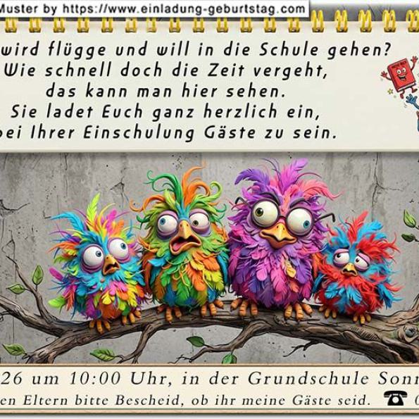 Einladung Einschulung lustig 13