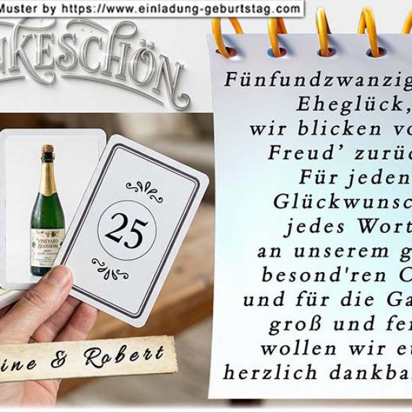 Danksagung Silberhochzeit 01
