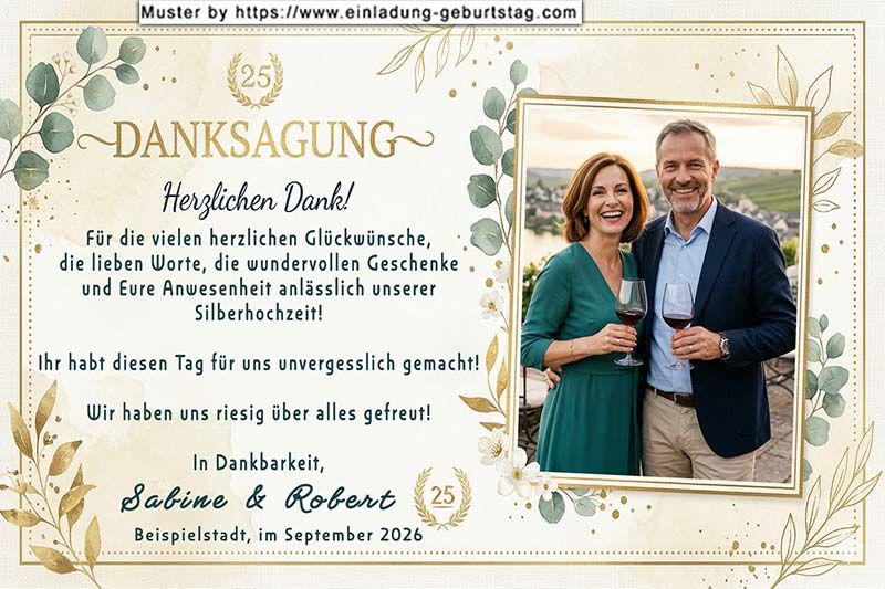 Danksagung Silberhochzeit 02