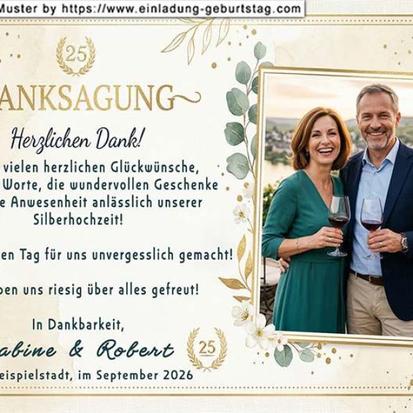 Danksagung Silberhochzeit 02