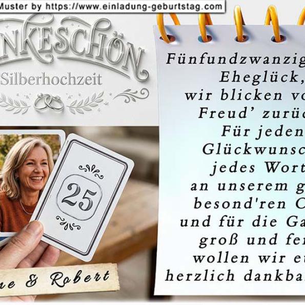 Danksagung Silberhochzeit 06