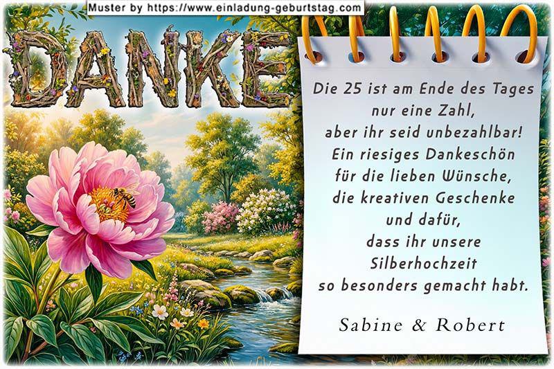 Danksagung Silberhochzeit 15