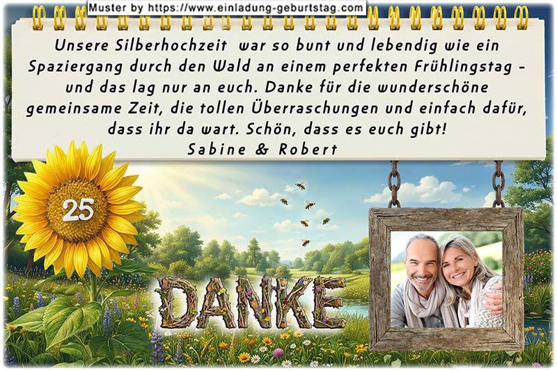 Danksagung Silberhochzeit 16