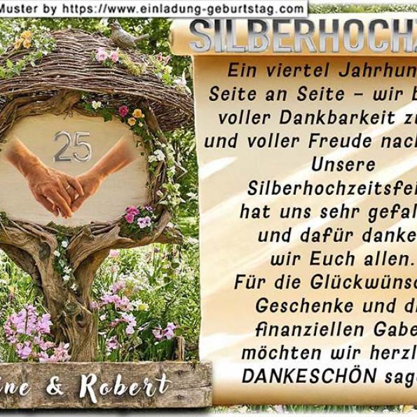 Danksagung Silberhochzeit 18