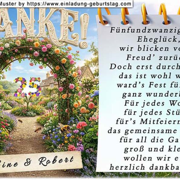 Danksagung Silberhochzeit 22