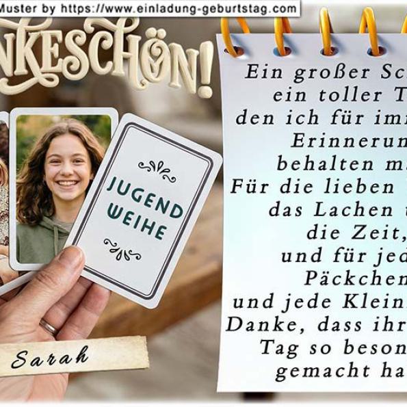 Danksagungskarte Jugendweihe 01