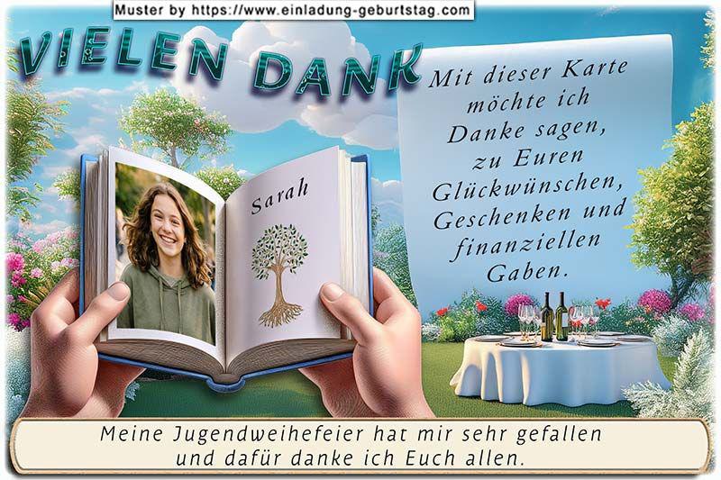 Danksagungskarte Jugendweihe 02