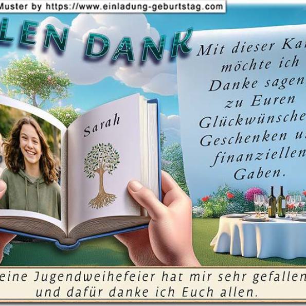 Danksagungskarte Jugendweihe 02