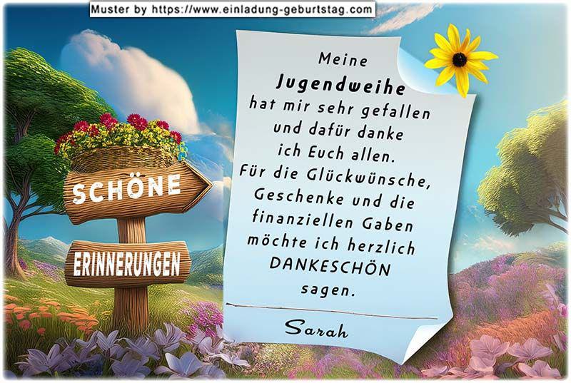 Danksagungskarte Jugendweihe 03
