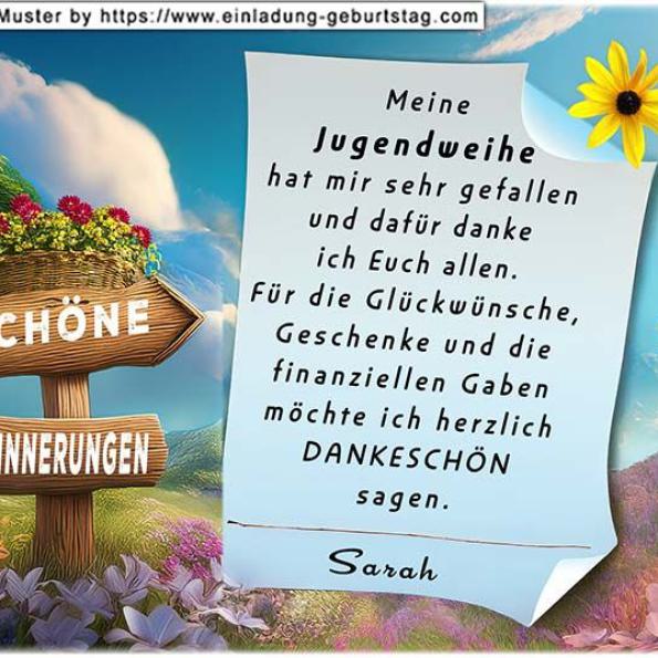 Danksagungskarte Jugendweihe 03