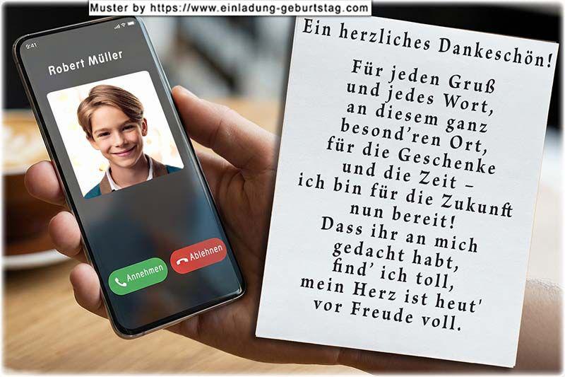 Die lustige Danksagungskarte zur Jugendweihe mit dem Verkehrszeichen